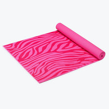 Load image into Gallery viewer, Kids Pink Zebra Yoga Mat (4mm)